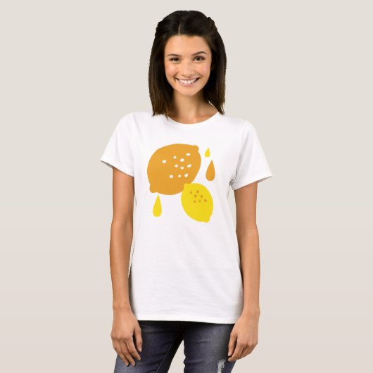 T-shirt Marine Blue Lemon Art - Refresh Citrus Design (Devant entier)