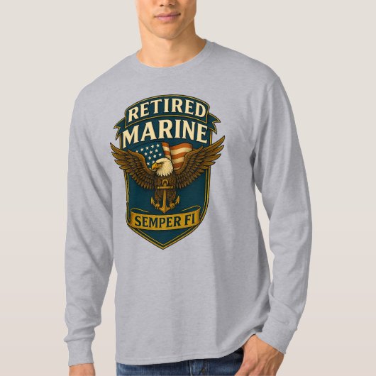 T-shirt Marine Corps Veteran Logo Emblem (Devant)