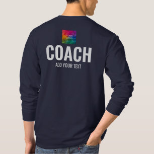 T-shirt Marine Double face Print Long Sleeve Mens Entraîne