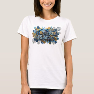 T-shirt Marine Dynamique L'AVENIR EST MAINTENANT Texte 3D