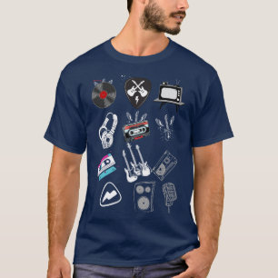 T-Shirt marine ontwerp voor muziekliefhebber