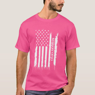 T-shirt Marion Ohio États-Unis en détresse avec le drapeau