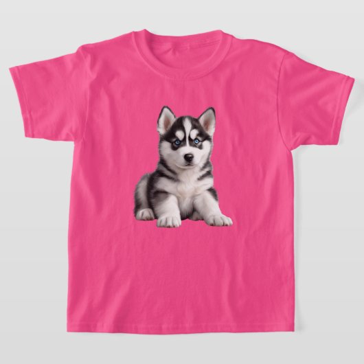 T-shirt marionnette Husky pour enfant (Poser)