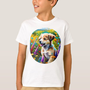 T-shirt Marionnette mignonne en Fleur sauvage - Aquarelle