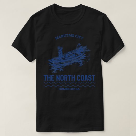 T-shirt Maritime City North Coast Humboldt Californie Pêch (Design devant)