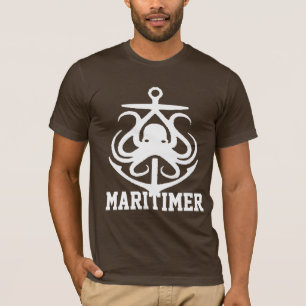 T-shirt Maritimer Ancre pieuvre chemise marine