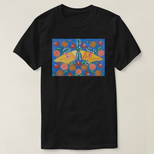 T-shirt Mariya Prymachenko Pigeons 1968 (Design devant)