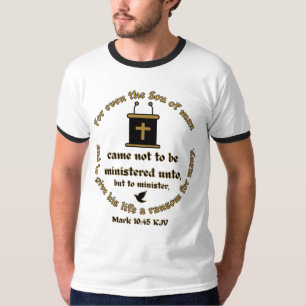 T-shirt Mark 10:45 KJV Bible Verse Faith Avec Écritures