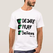 T-shirt Mark 11:24 KJV Bible Ecriture Unisex (Devant)