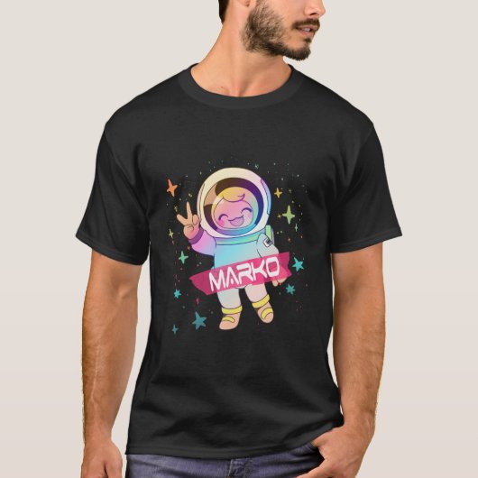 T-shirt Marko Nom Avec Astronaut (Devant)