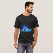 T-shirt Marlin avec bateau de pêche (Devant entier)