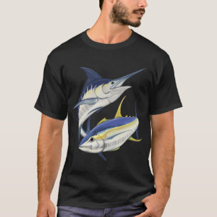 T-shirt Marlin bleu et thon jaune