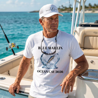 T-shirt Marlin Bleu Nautilique Pêcheur Extérieur | Sur mes