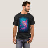 T-shirt Marlin dans l'eau bleu profond (Devant entier)