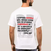 T-shirt Marmonnement humble de garçon (Dos)