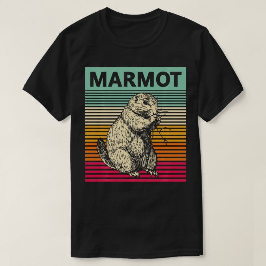 T-shirt Marmot Vintage Retro Marmot (Design devant)