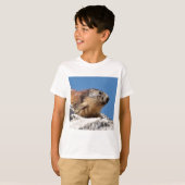 T-shirt Marmotte alpine sur roche (Devant entier)