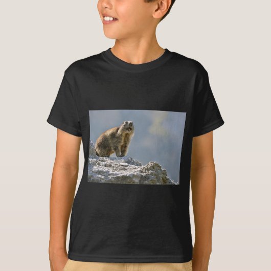 T-shirt Marmotte alpine sur roche (Devant)