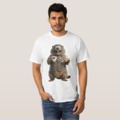 T-shirt Marmotte buvant du thé (Devant entier)
