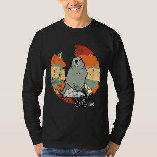 T-shirt Marmotte, Coucher De Soleil Animal Marmotte