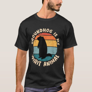 T-shirt Marmotte Est Mon Animal Spirituel Drôle Woodchuck