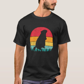T-shirt Marmotte Hommes Femmes Enfants Woodchuck Vintage J