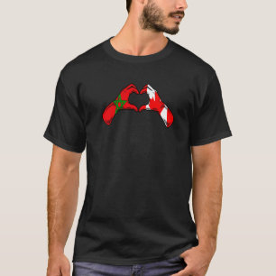 T-shirt Maroc Canada Drapeau Maroc Coeur canadien
