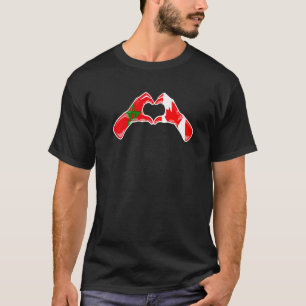 T-shirt Maroc Canada Drapeau Maroc Coeur canadien 1