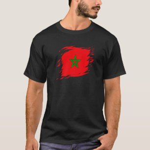 T-shirt Maroc déchiré Marocain Drapeau Fière Marocaine
