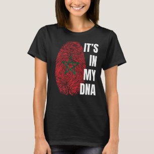T-shirt Maroc Drapeau Adn empreintes digitales Mois de l'h