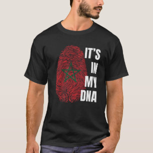 T-shirt Maroc Drapeau ADN empreintes digitales Mois de l'h