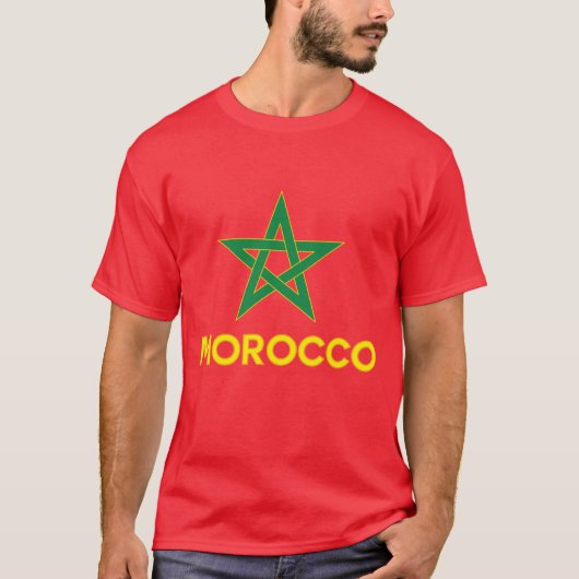 T-shirt Maroc - Drapeau Marocain (Devant)