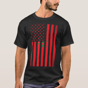 T-shirt Maroc Drapeau Marocain Football Soccer Sports