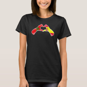 T-shirt Maroc Espagne Drapeau Maroc Coeur espagnol