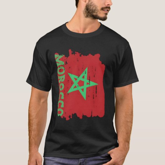 T-shirt Maroc Marocain Drapeau Maroc Fierté (Devant)