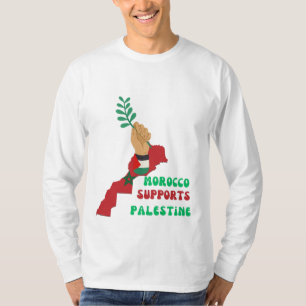 T-shirt-Maroc-ondersteuning-vrede-Palestina T-shirt