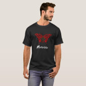 T-shirt Maroc Papillon marocain Drapeau marocain (Devant entier)