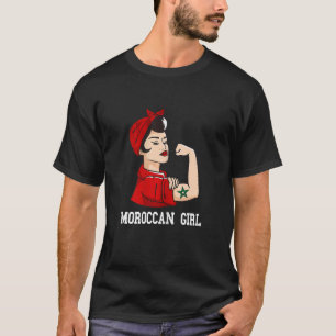 T-shirt Marocaine forte Drapeau Marocain Maroc Marocain