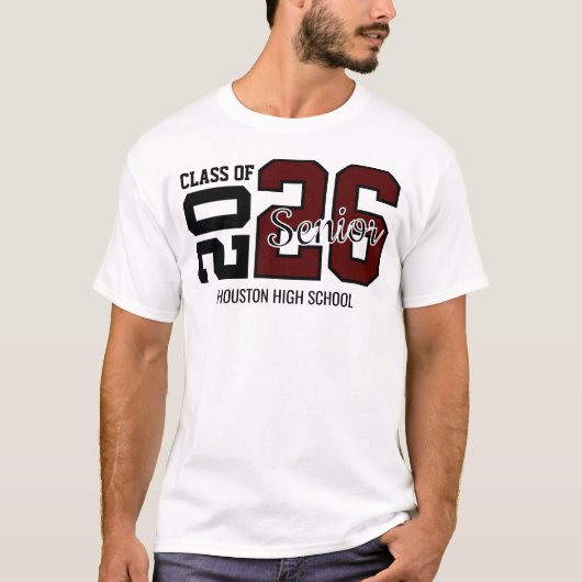 T-shirt Maroon Congrats Graduation (Devant)