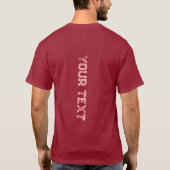 T-shirt Maroon Modèle de police à double face (Dos)
