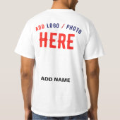 T-SHIRT MARQUE BLANCHE MODERNE ET PERSONNALISABLE VÉRIFIÉE (Dos)