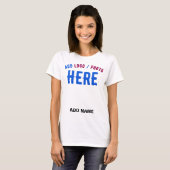 T-SHIRT MARQUE BLANCHE MODERNE ET PERSONNALISABLE VÉRIFIÉE (Devant entier)