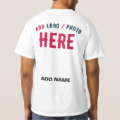 T-SHIRT MARQUE BLANCHE MODERNE ET PERSONNALISABLE VÉRIFIÉE (Dos)