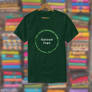 T-shirt Marque de commerce Motif ronde Texte sur Forest Gr