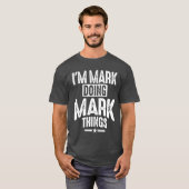 T-shirt Marque de nom personnalisée Mens Funny (Devant entier)