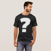 T-shirt Marque de question de typographie (Devant entier)