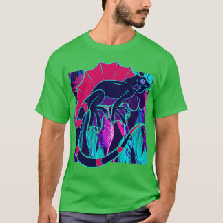 T-shirt Marque de reptiles de Synthwave - Louveur de famil