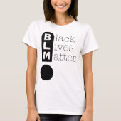 T-shirt Marque d'exclamation BLM soutenant Black Lives Mat (Devant)