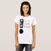 T-shirt Marque d'exclamation BLM soutenant Black Lives Mat (Devant entier)
