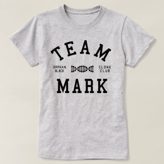 T-shirt Marque noire orpheline d'équipe (Design devant)